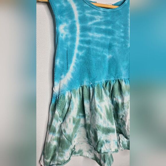 Women's Free People We the Free Tie-Dye Tank Top Size XS Turquoise feminine - Picture 4 of 8